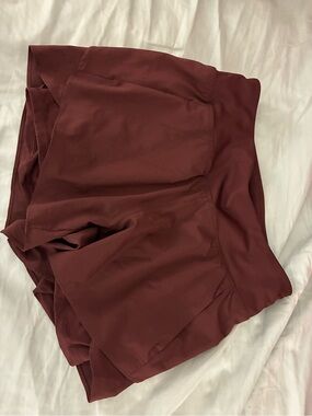Avia Women's Athletic Shorts with built in spandex in Maroon